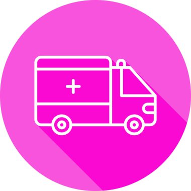 ambulans web simgesi basit tasarım 