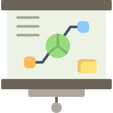 sunum simgesi, vektör illüstrasyonu 
