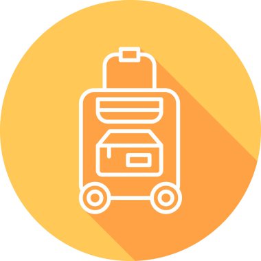 Bagaj web simgesi, vektör çizim 