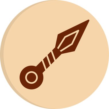 Bir Kunai simgesinin vektör çizimi