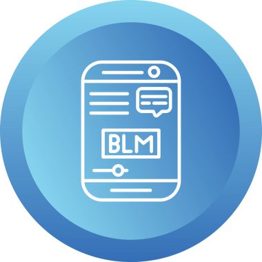 Akıllı telefon simgesinde BLM 'nin vektör modern illüstrasyonuName