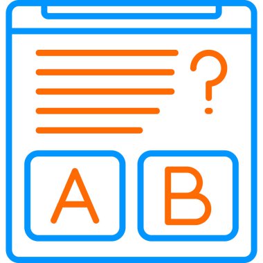 Quiz web simgesi vektör illüstrasyonu