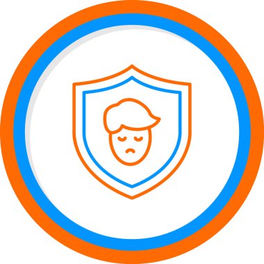 Koruma simgesinin vektör illüstrasyonu 