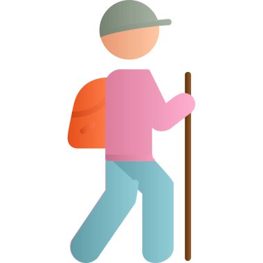 Yürüyüş man web simgesi vektör illüstrasyonu 