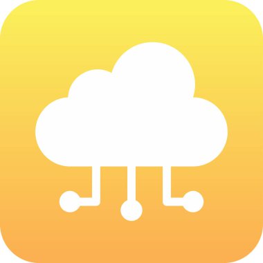 bulut hesaplama ağ simgesi, vektör illüstrasyonu 