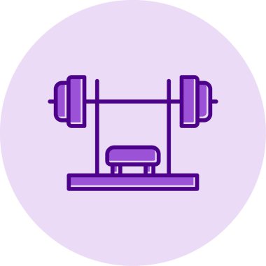 Bench Press simge vektör illüstrasyon tasarımı 