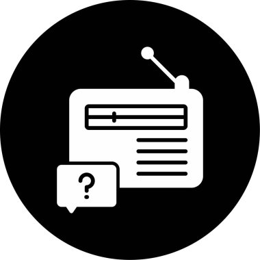 radyo simgesi vektör illüstrasyonu 