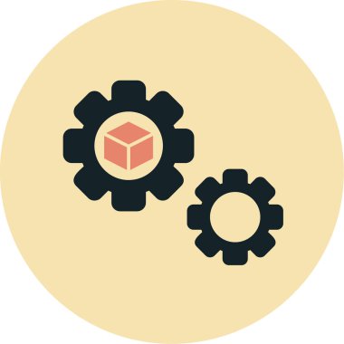 Vitesli ayar simgesi, vektör illüstrasyonu basit tasarım