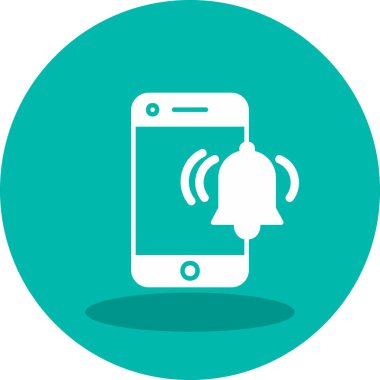 telefon bildirim simgesi, vektör illüstrasyonu basit tasarım