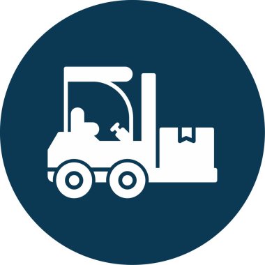 Modern Forklift simgesinin vektör çizimi         