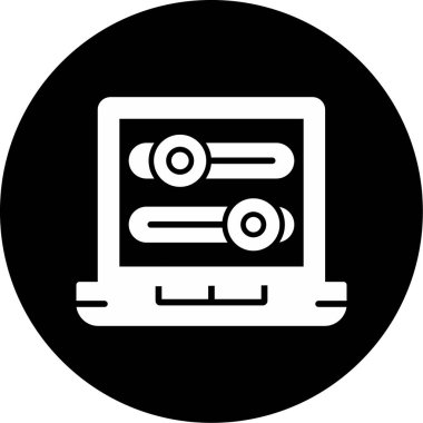 Simgeleri aç / kapat, vektör illüstrasyonu basit tasarım