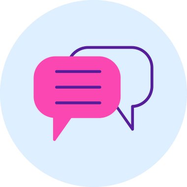 Sohbet simgesi vektör illüstrasyonu 