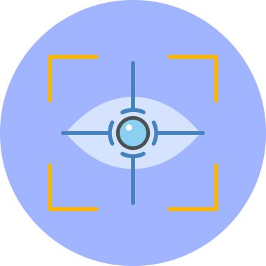 Göz. Web simgesi basit illüstrasyon