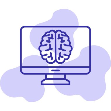 bilgisayar ekranı simgesi, vektör illüstrasyonu basit tasarım