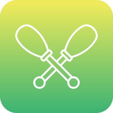 Kürek simgesinin vektör illüstrasyonu