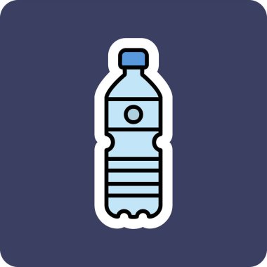 Su şişesi. Web simgesi basit illüstrasyon