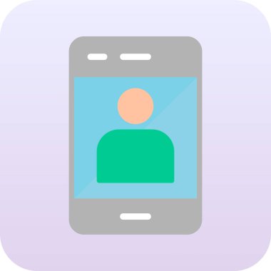 Mobil Kullanıcı simgesinin vektör çizimi