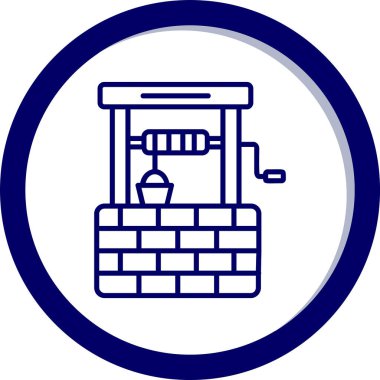 su kuyusu ikonu vektör illüstrasyonu