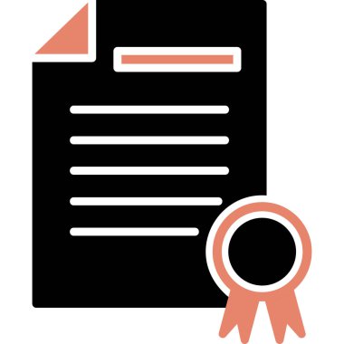 Sertifika. Web simgesi basit tasarım