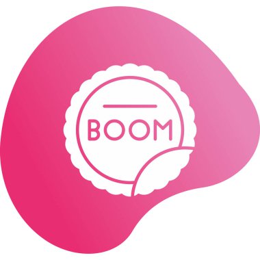 Boom web simgesi, vektör illüstrasyonu