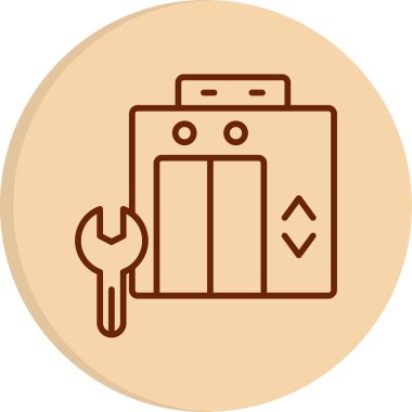 Asansör simgesi, vektör illüstrasyonu basit tasarım