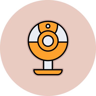 Web kamera simge vektör çizim