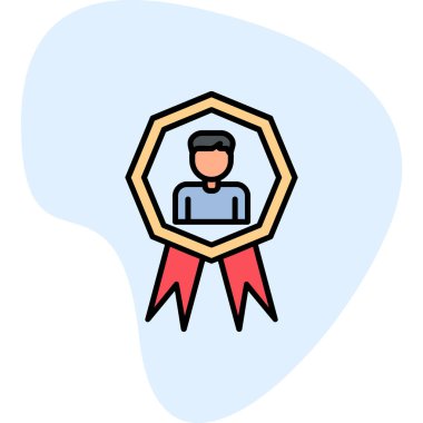 Ayın Çalışanı simgesinin vektör illüstrasyonu