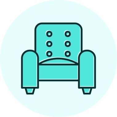 Kol Koltuğu Web simgesi basit illüstrasyon