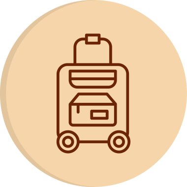 Bagaj web simgesi, vektör çizim 