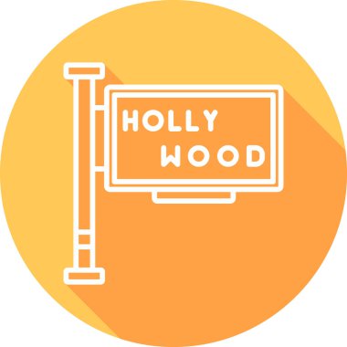 Hollywood simgesi web simgesi, vektör illüstrasyonu