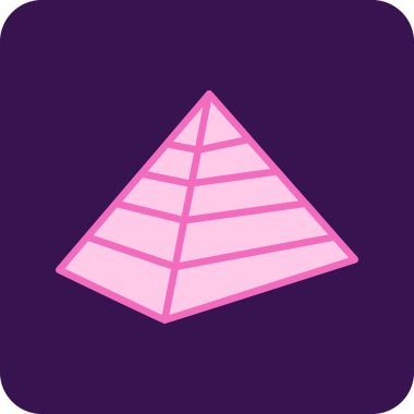 Piramit ağ simgesi vektör illüstrasyonu