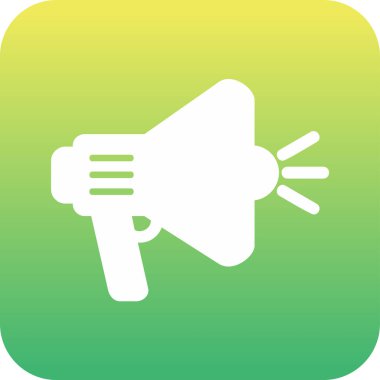 megafon web simgesi, vektör çizim 