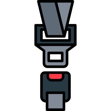 Emniyet kemeri ağ simgesi, vektör illüstrasyonu 