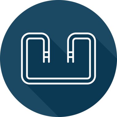 U Bükme ağ simgesi, vektör illüstrasyonu