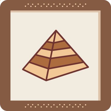 Piramit ağ simgesi vektör illüstrasyonu