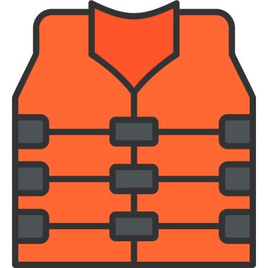 Can yeleği. Web simgesi basit illüstrasyon