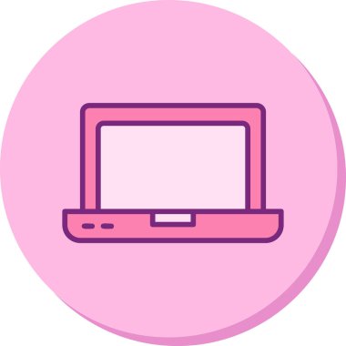 dizüstü bilgisayar simgesi, vektör illüstrasyonu basit tasarım