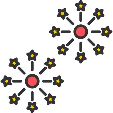 Havai fişek web simgesi, vektör illüstrasyonu 
