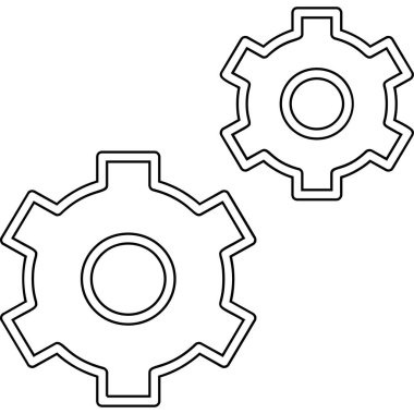 Vitesli ayar simgesi, vektör illüstrasyonu basit tasarım