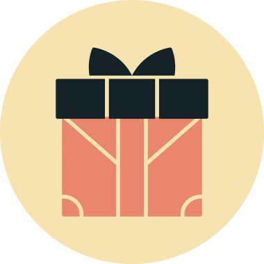 gift box with bow, vector illustration