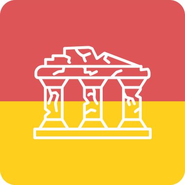 Harabeler. Web simgesi basit illüstrasyon