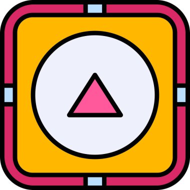 ok yukarı simgesi, ağ basit illüstrasyon