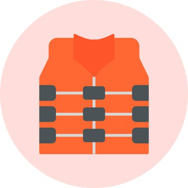 Can yeleği. Web simgesi basit illüstrasyon