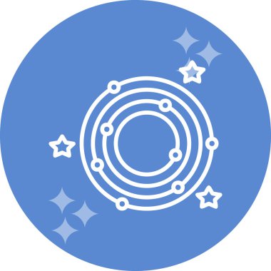 Galaxy web simgesinin vektör illüstrasyonu 