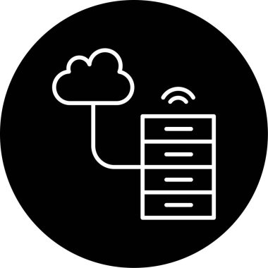 Büyük Veri vektör simgesi, basit illüstrasyon                  