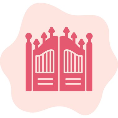 Kapı. Web simgesi basit illüstrasyon