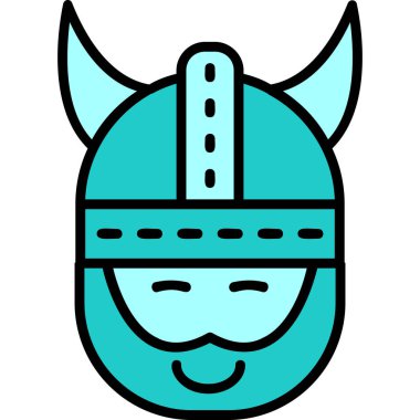 Viking simgesi, vektör illüstrasyonu basit tasarım