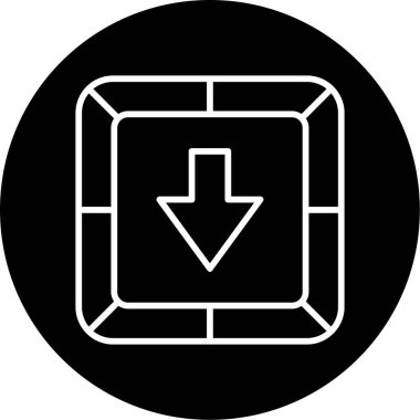 ok aşağı simge web basit illüstrasyon