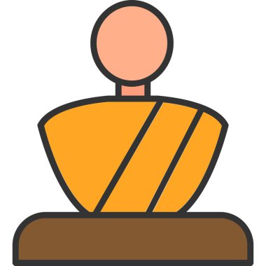 Heykel simgesinin vektör illüstrasyonu  