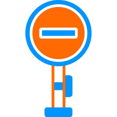 Yol işaretleri simgesinin vektör illüstrasyonu 